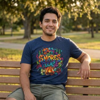 S'mores Please campfire graphic T-Shirt lifestyle photo