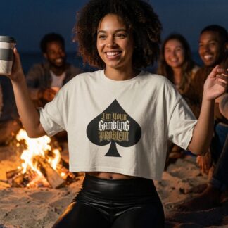 I'm Your Gambling Problem spade graphic Crop Tee lifestyle photo
