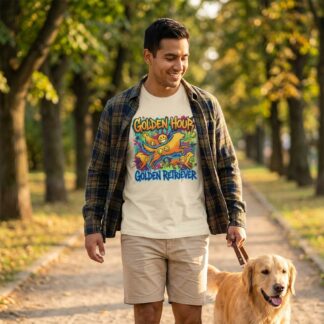 Golden Hour Golden Retriever T-Shirt lifestyle photo
