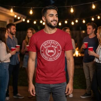 University of Your Mom tee lifestyle photo
