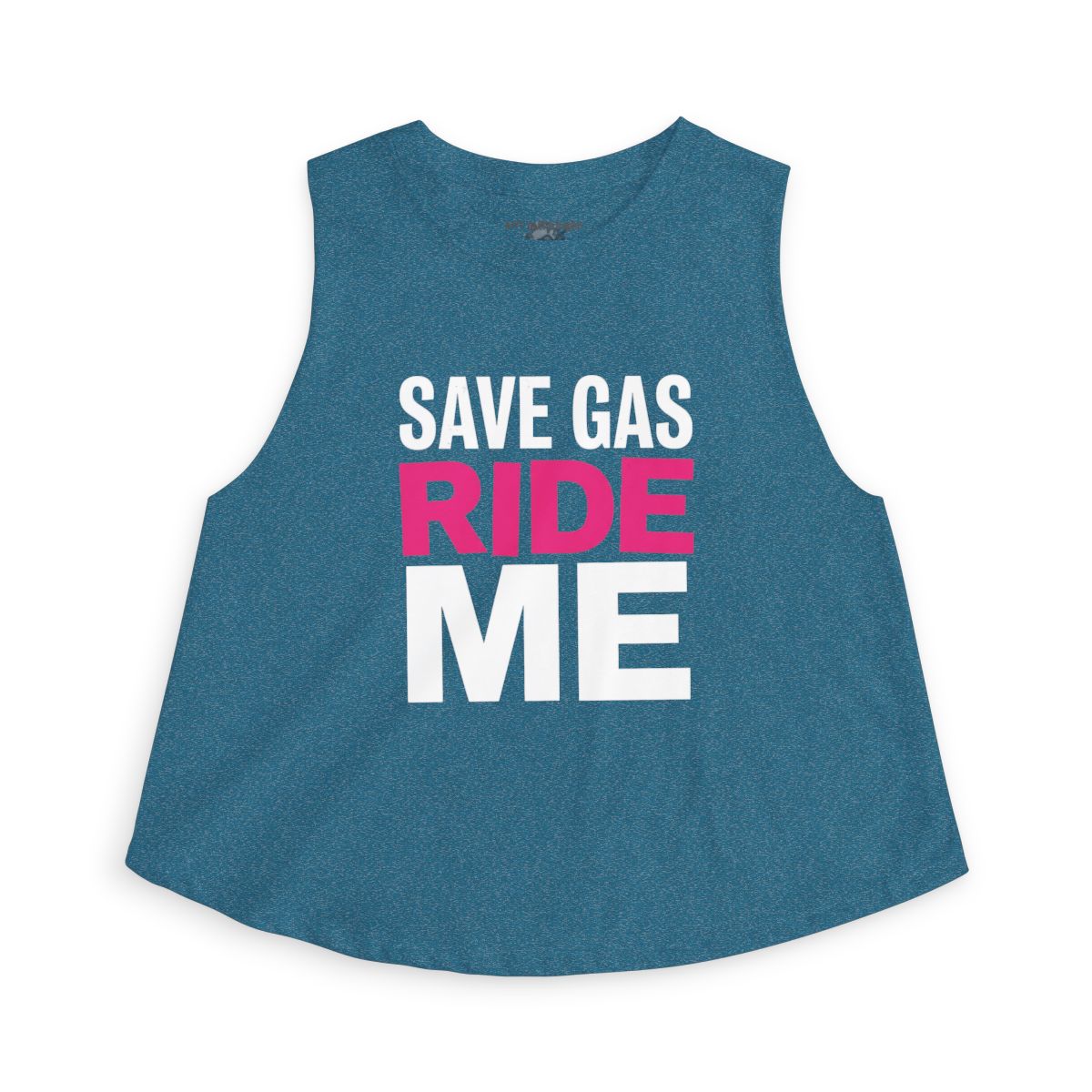Save Gas Ride Me Sleeveless Crop Top | Funny Slogan Tank, Summer Festival Top - Image 3