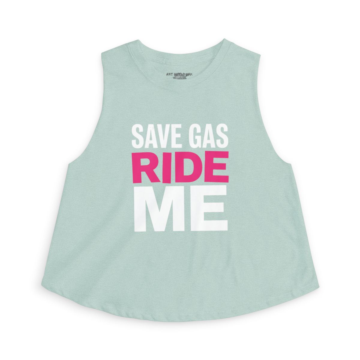 Save Gas Ride Me Sleeveless Crop Top | Funny Slogan Tank, Summer Festival Top - Image 4