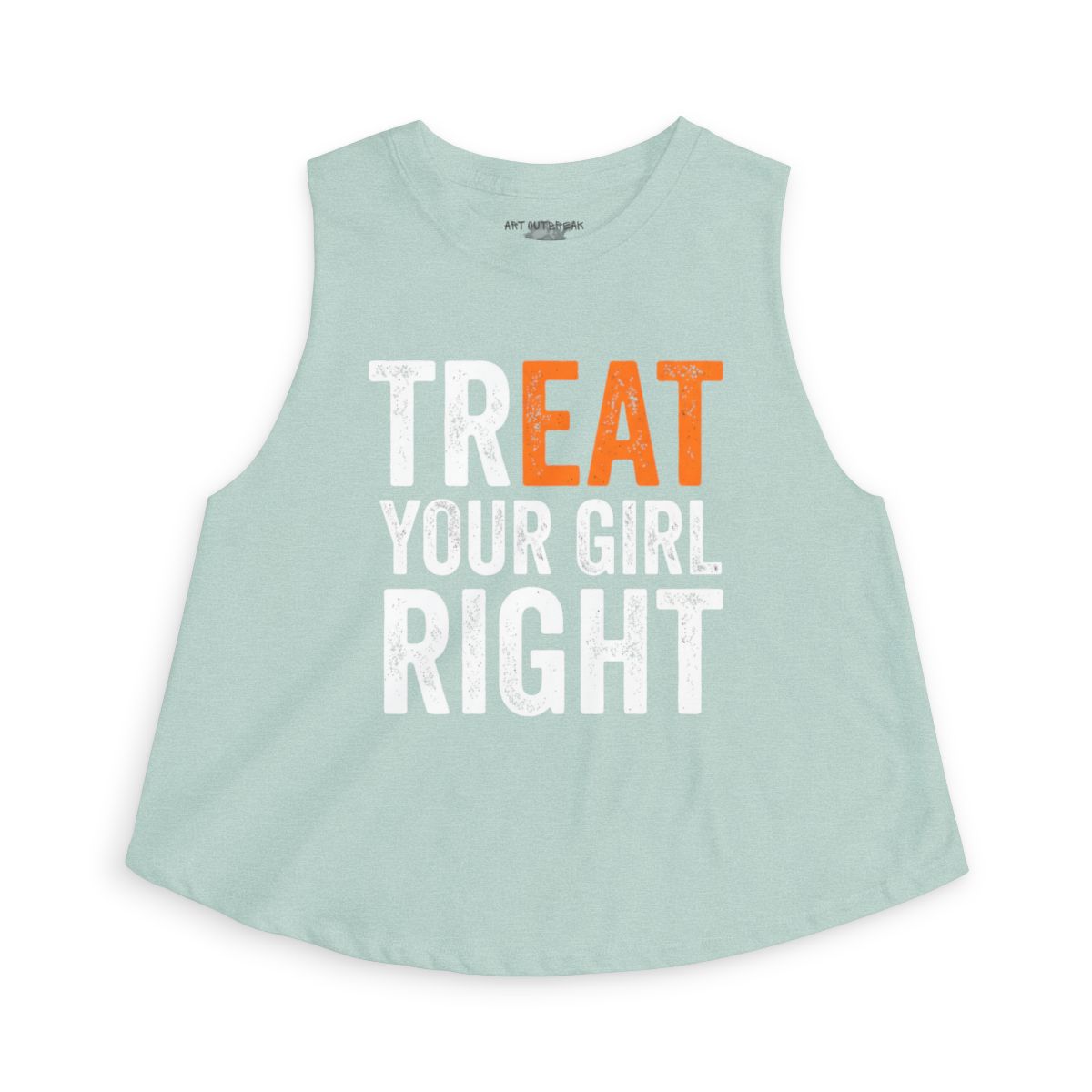 Treat Your Girl Right sleeveless crop top | Typography Mother's Day casual tank - Image 4