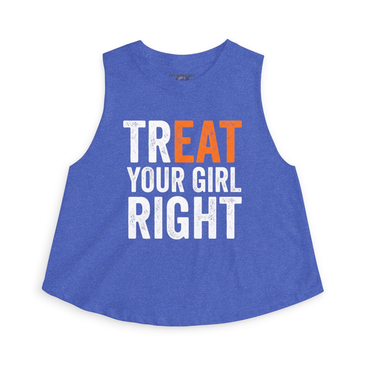 Treat Your Girl Right sleeveless crop top | Typography Mother's Day casual tank - Image 5