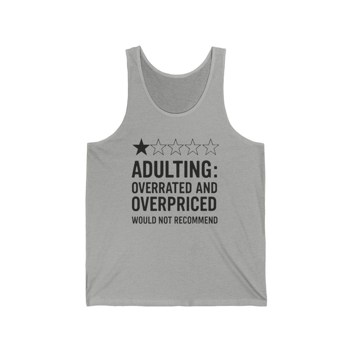 Adulting: Overrated and Overpriced tank | Funny Quote Tank Top
