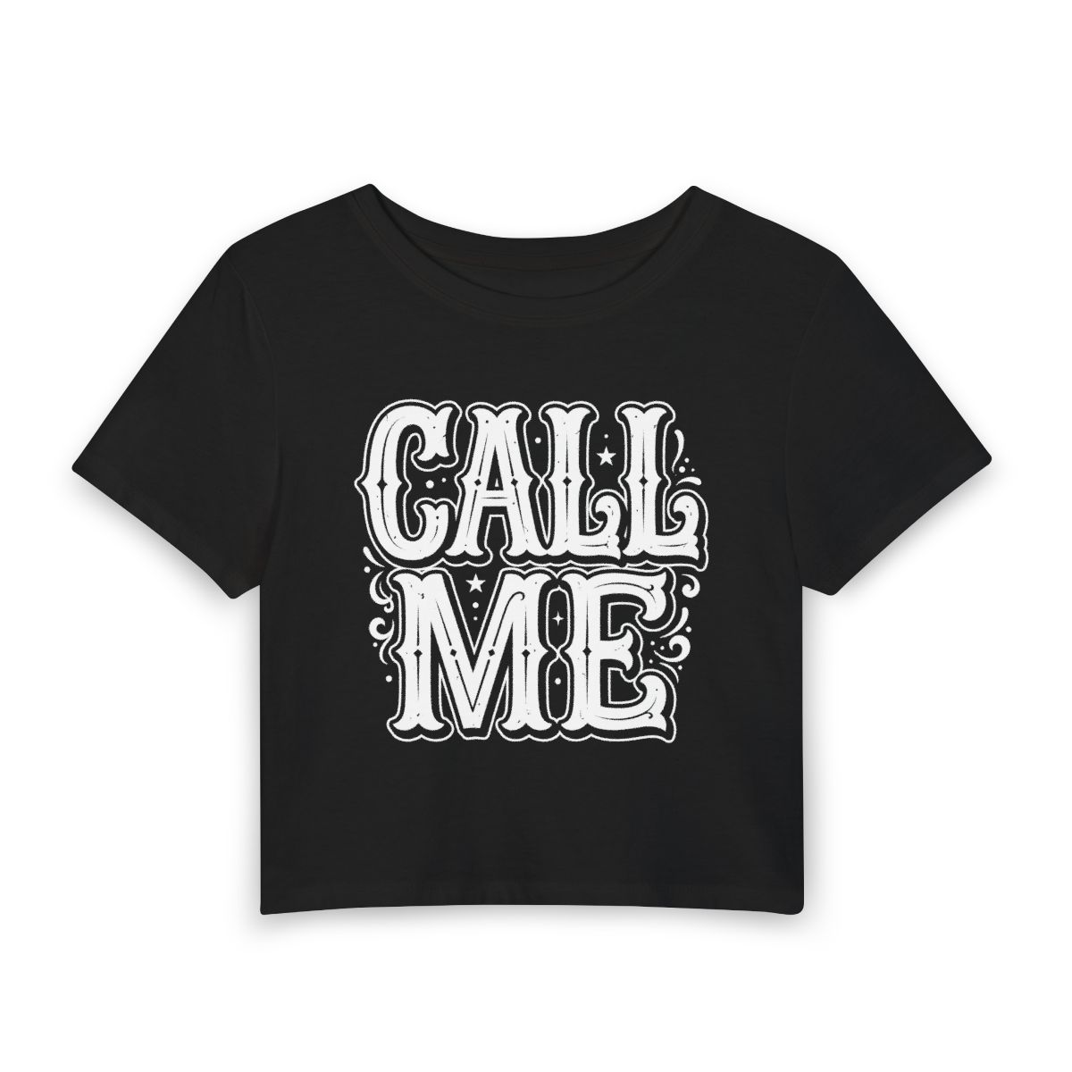 Call Me western lettering Crop Tee | Women's baby tee, vintage saloon style - Image 3