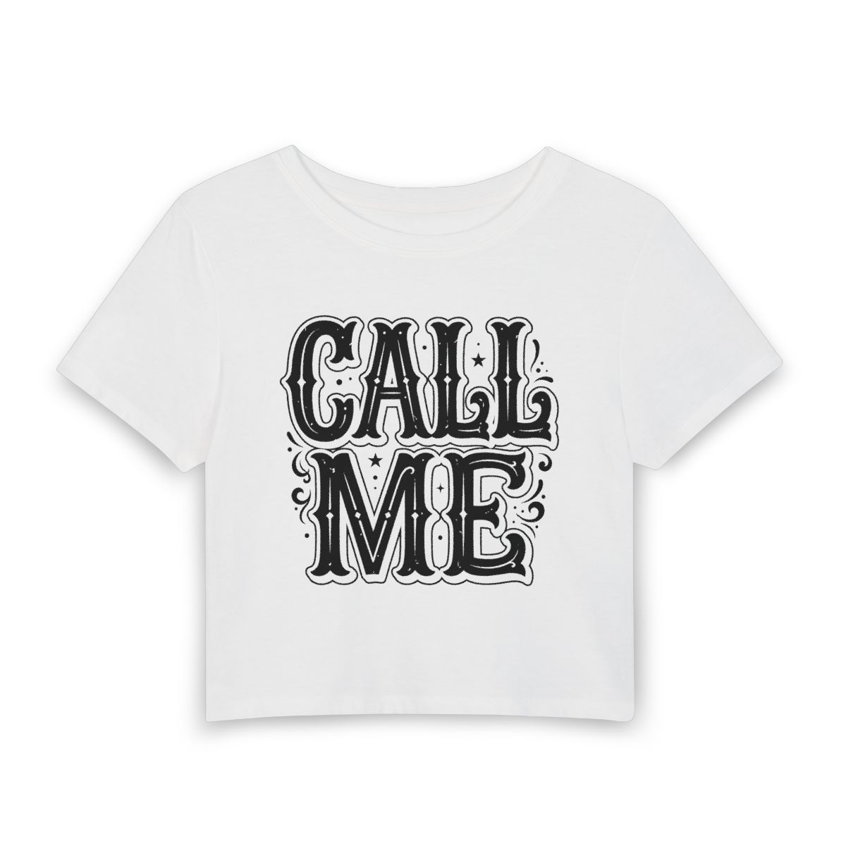 Call Me western lettering Crop Tee | Women's baby tee, vintage saloon style - Image 5