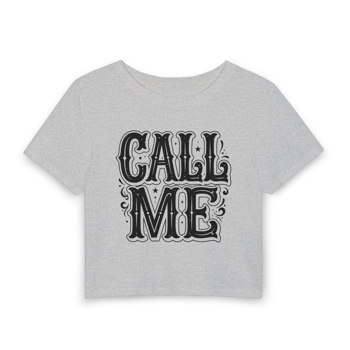 Call Me western lettering Crop Tee | Women's baby tee, vintage saloon style - Image 2