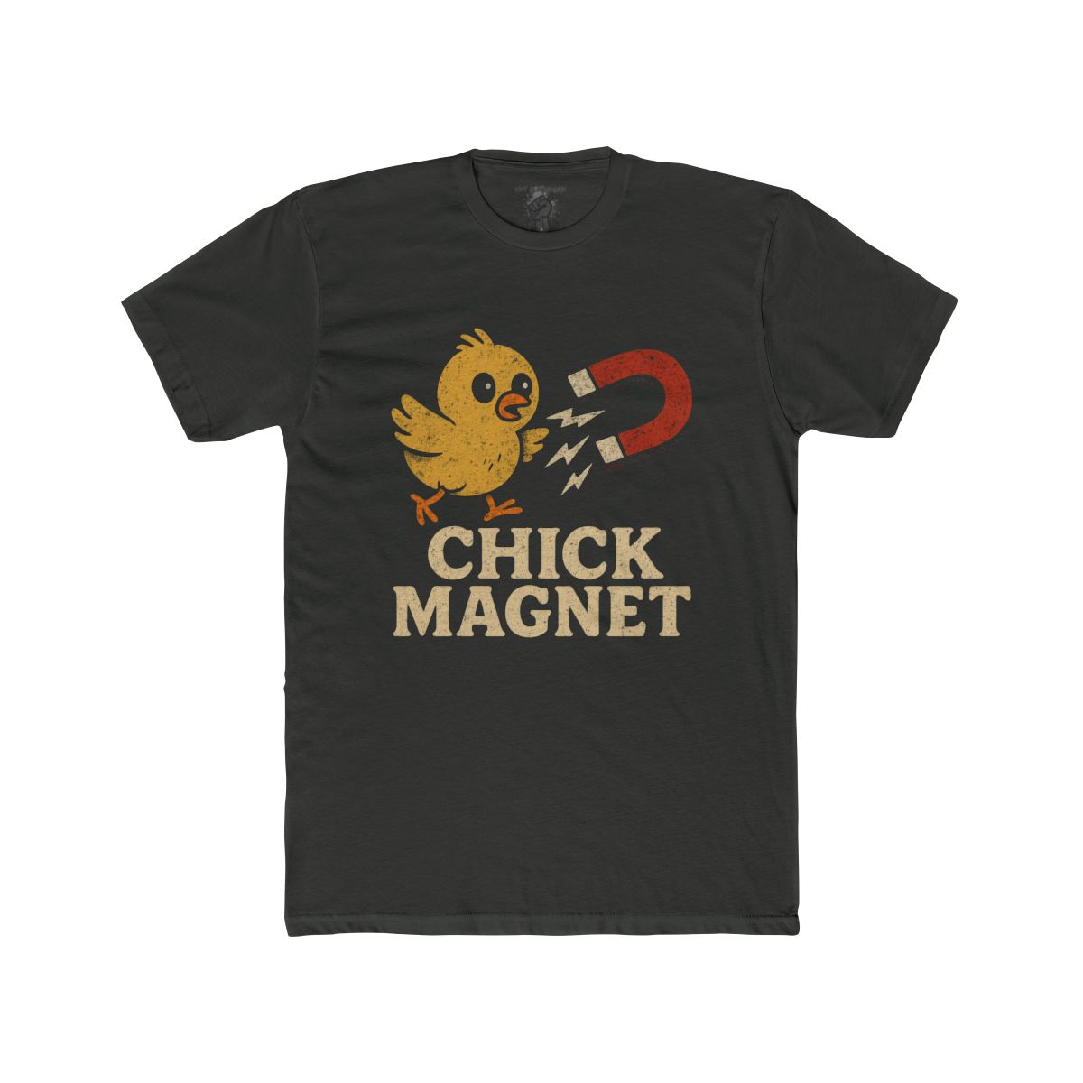 Chick Magnet T-Shirt | Cute Chick with Magnet Retro Vintage Typography - Image 5