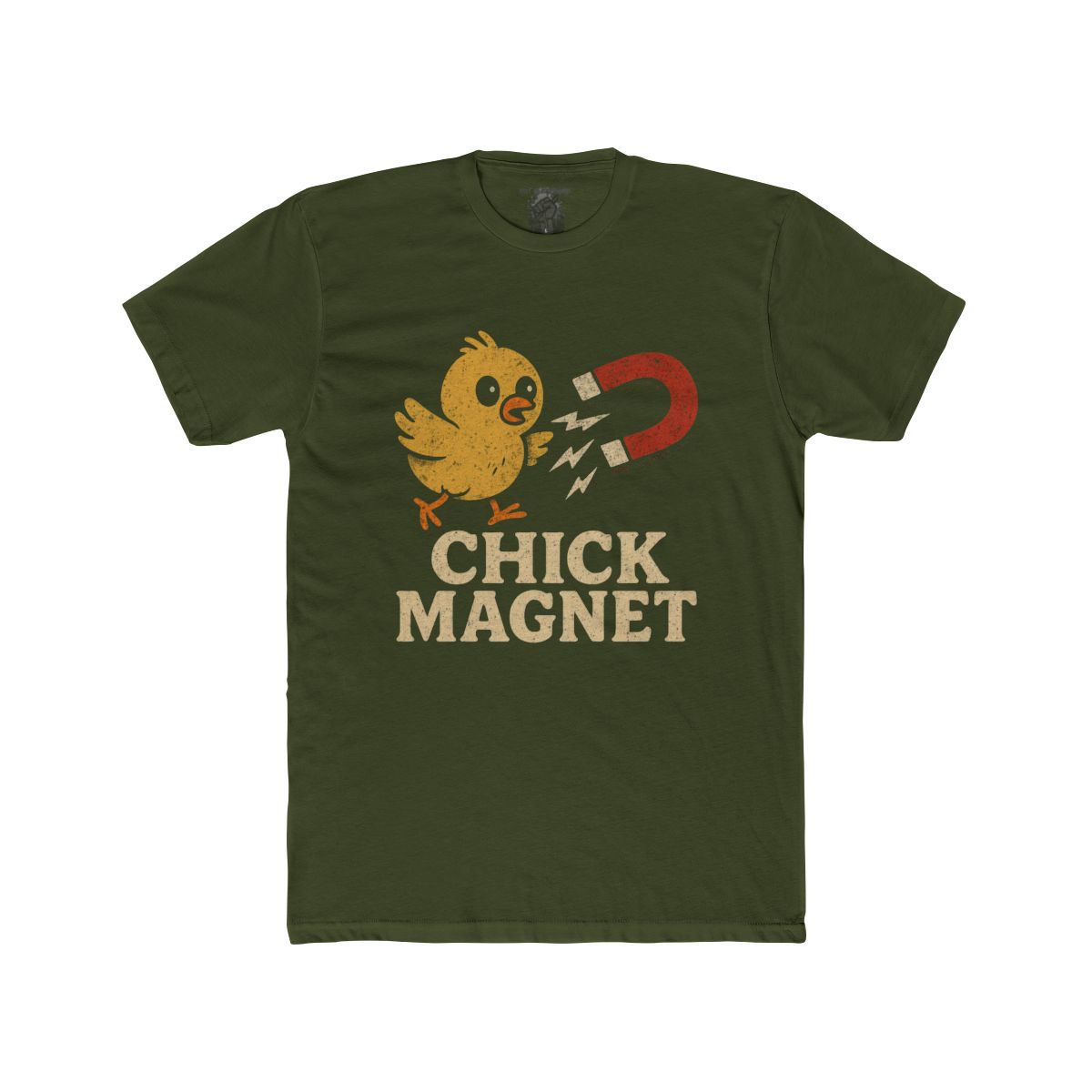 Chick Magnet T-Shirt | Cute Chick with Magnet Retro Vintage Typography - Image 8