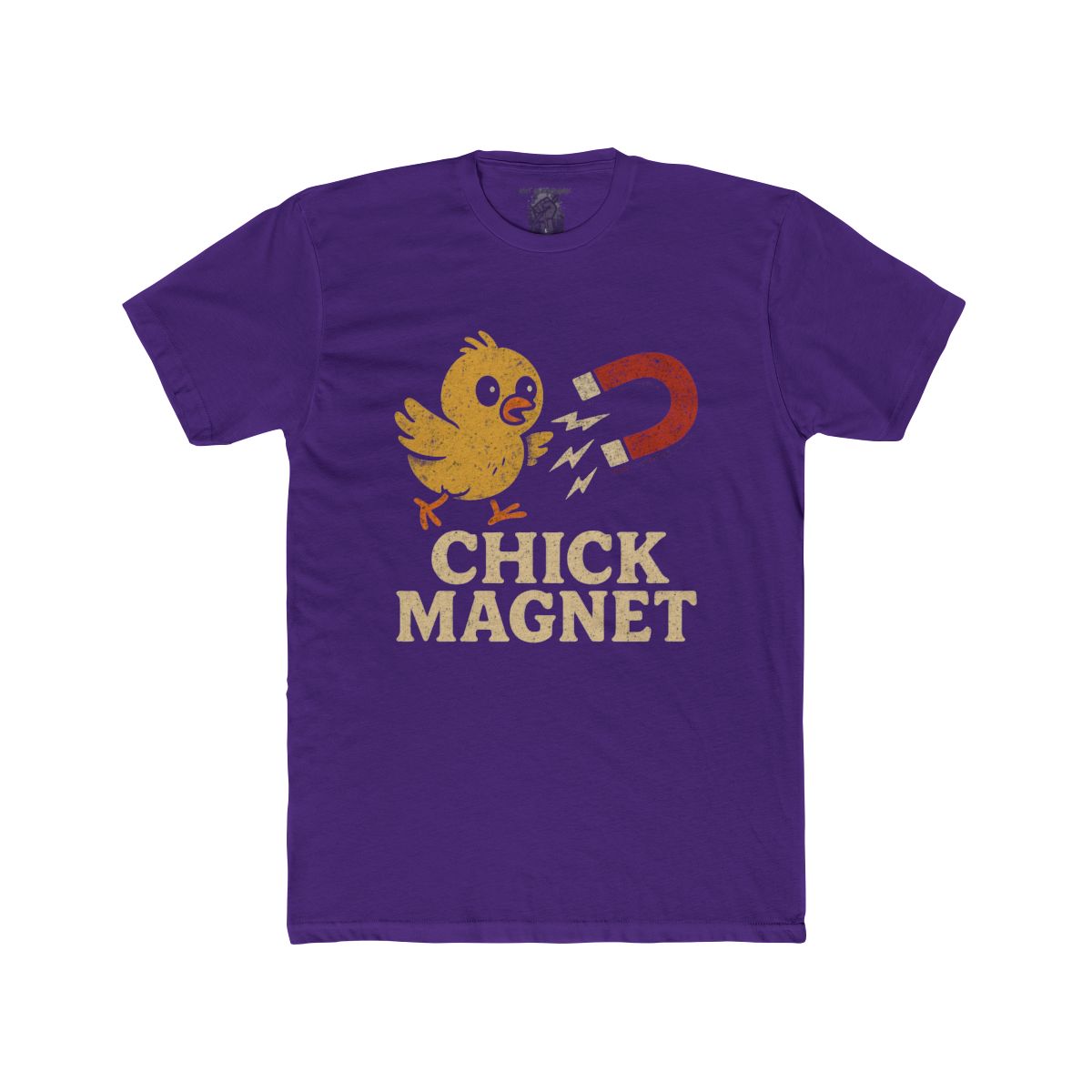 Chick Magnet T-Shirt | Cute Chick with Magnet Retro Vintage Typography - Image 9