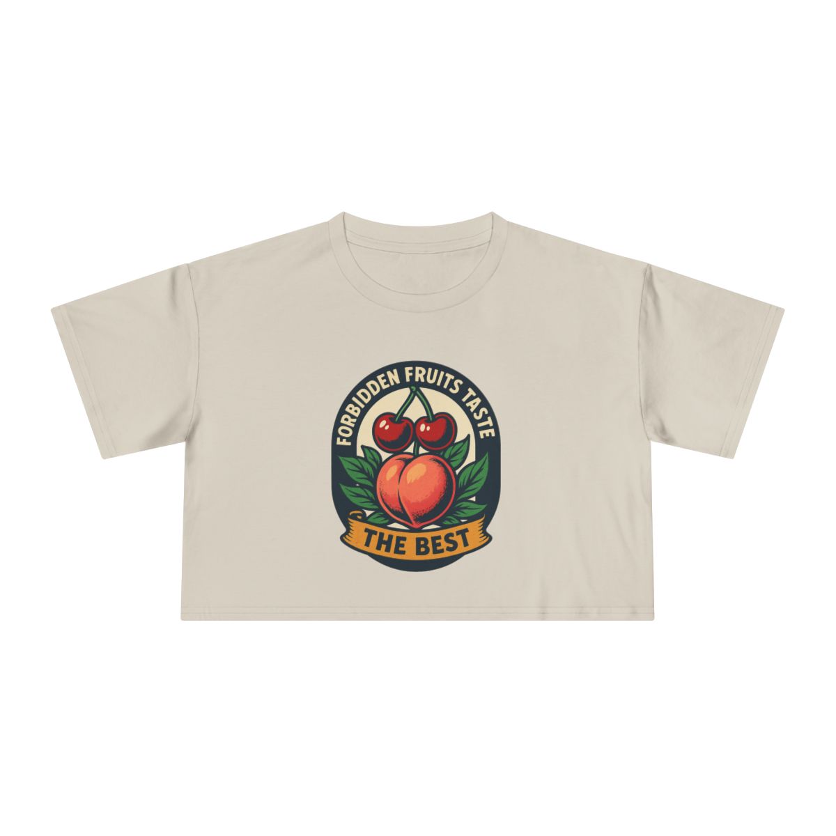 Forbidden Fruit Tastes the Best | Women's Crop Tee - Image 3