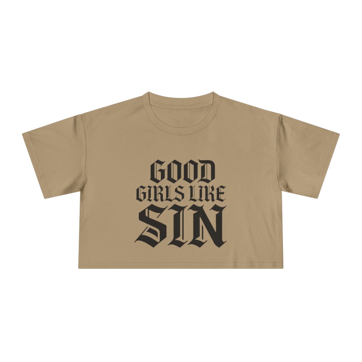 Good Girls Like Sin Crop Tee | Gothic Text Graphic Tee - Image 14
