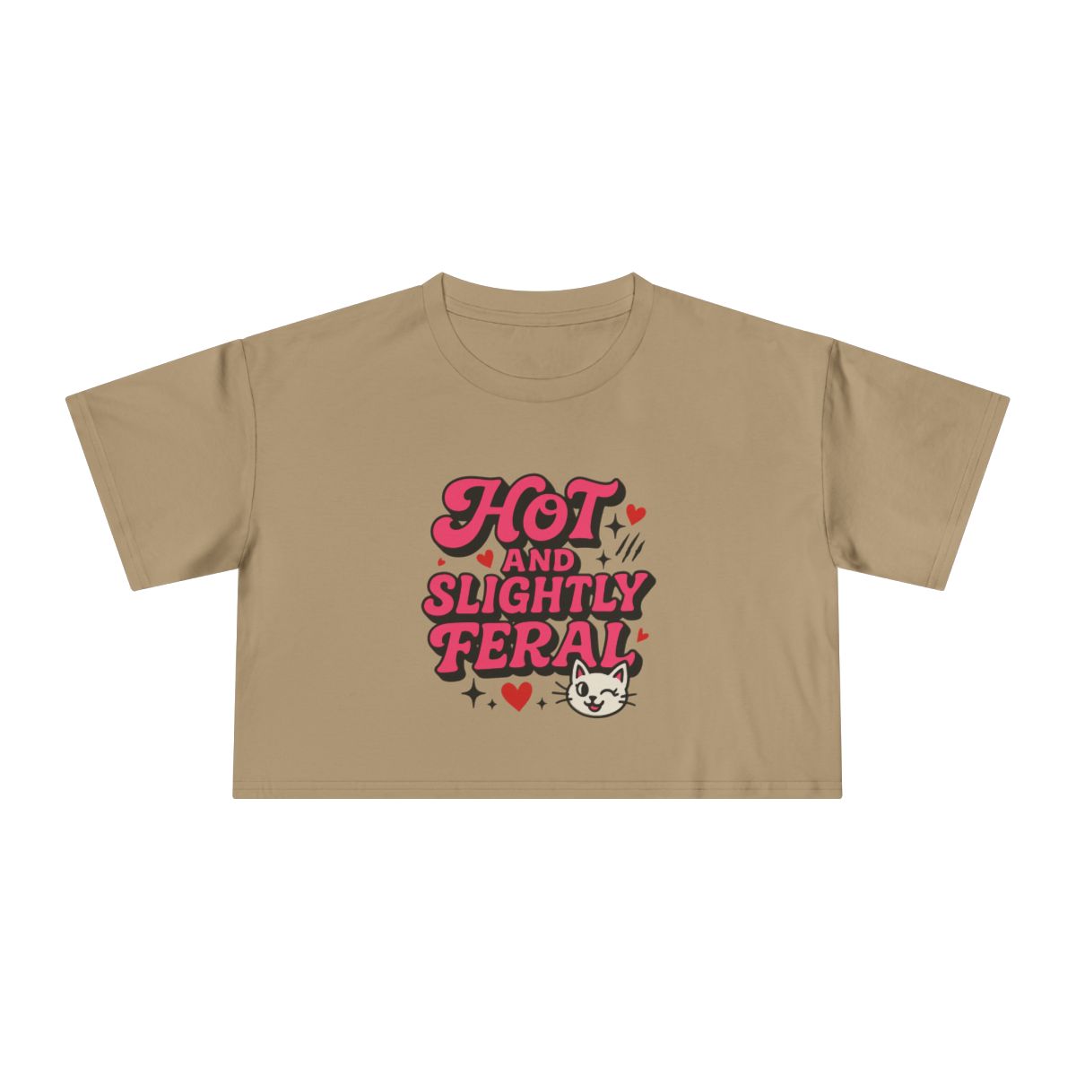 Hot and Slightly Feral tee | Crop Tee - Image 10