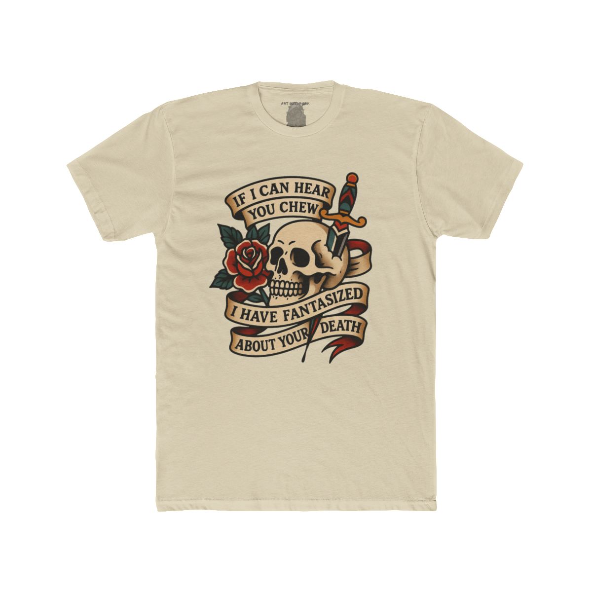 If I Can Hear You Chew I Have Fantasized About Your Death T-Shirt | Skull Rose Dagger graphic tee - Image 4