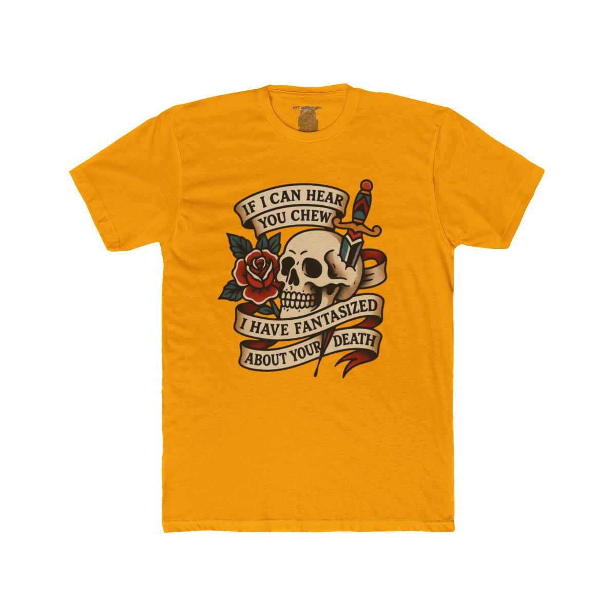 If I Can Hear You Chew I Have Fantasized About Your Death T-Shirt | Skull Rose Dagger graphic tee - Image 6