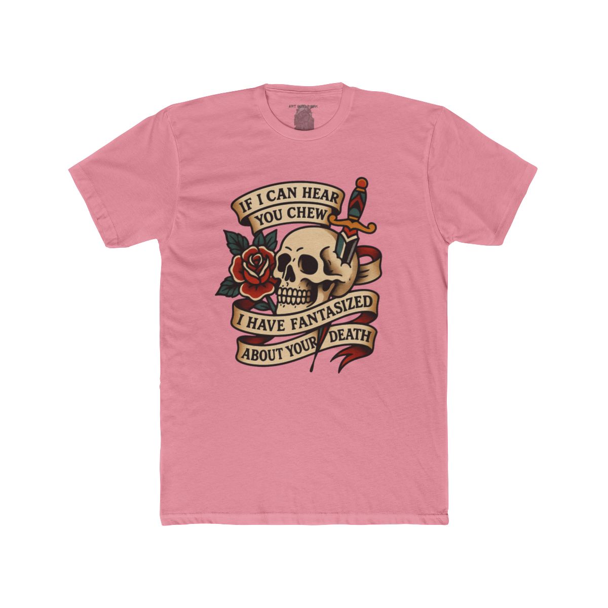 If I Can Hear You Chew I Have Fantasized About Your Death T-Shirt | Skull Rose Dagger graphic tee - Image 10
