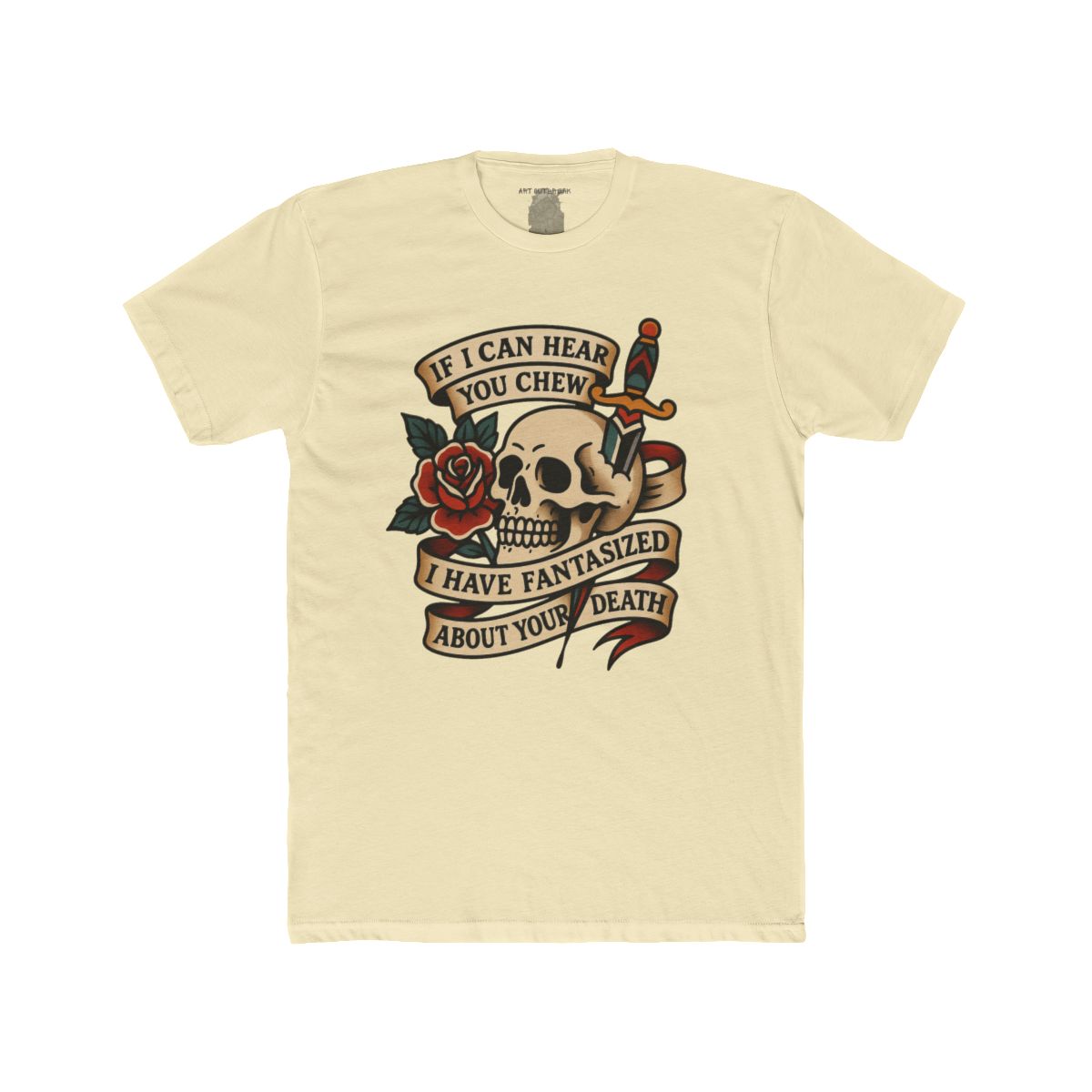 If I Can Hear You Chew I Have Fantasized About Your Death T-Shirt | Skull Rose Dagger graphic tee - Image 11