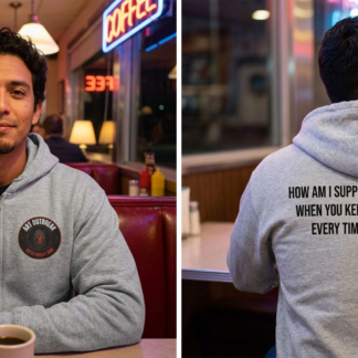 Trust You Quote hoodie lifestyle photo