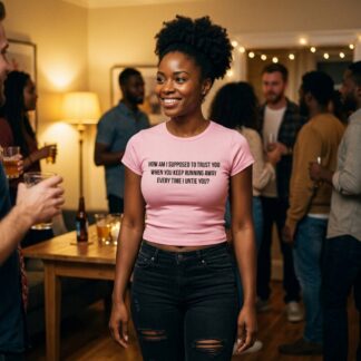 How Am I Supposed to Trust You Tee lifestyle photo