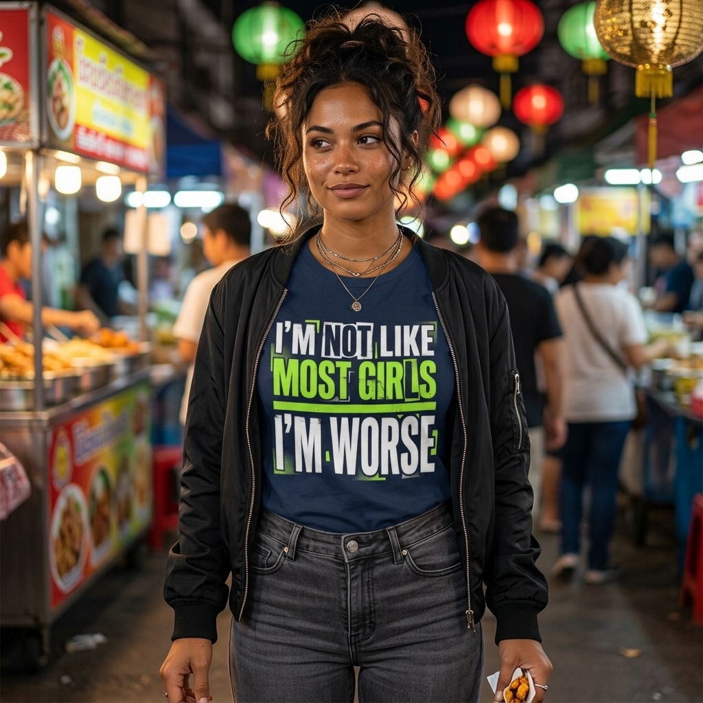 I'm Not Like Most Girls I'm Worse T-Shirt lifestyle photo