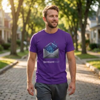 SentientMail Logo envelope graphic T-Shirt lifestyle photo