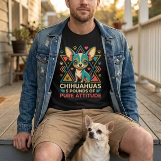 Chihuahua 5 Pounds of Pure Attitude T-Shirt lifestyle photo