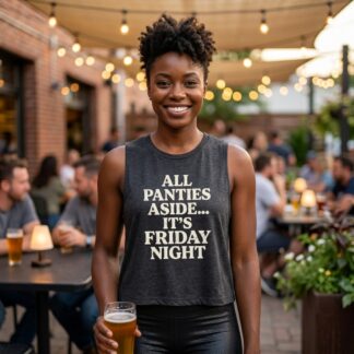 All Panties Aside It's Friday Night Sleeveless Crop Top lifestyle photo