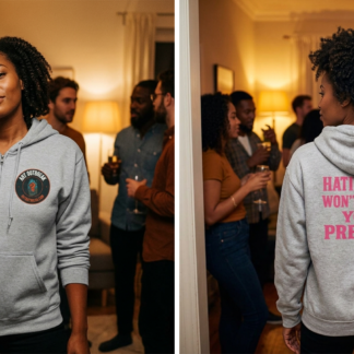 Hating Me Won't Make You Pretty Zip Hoodie lifestyle photo