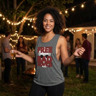 Free Bad Advice Skull Flowy Scoop Tank lifestyle photo