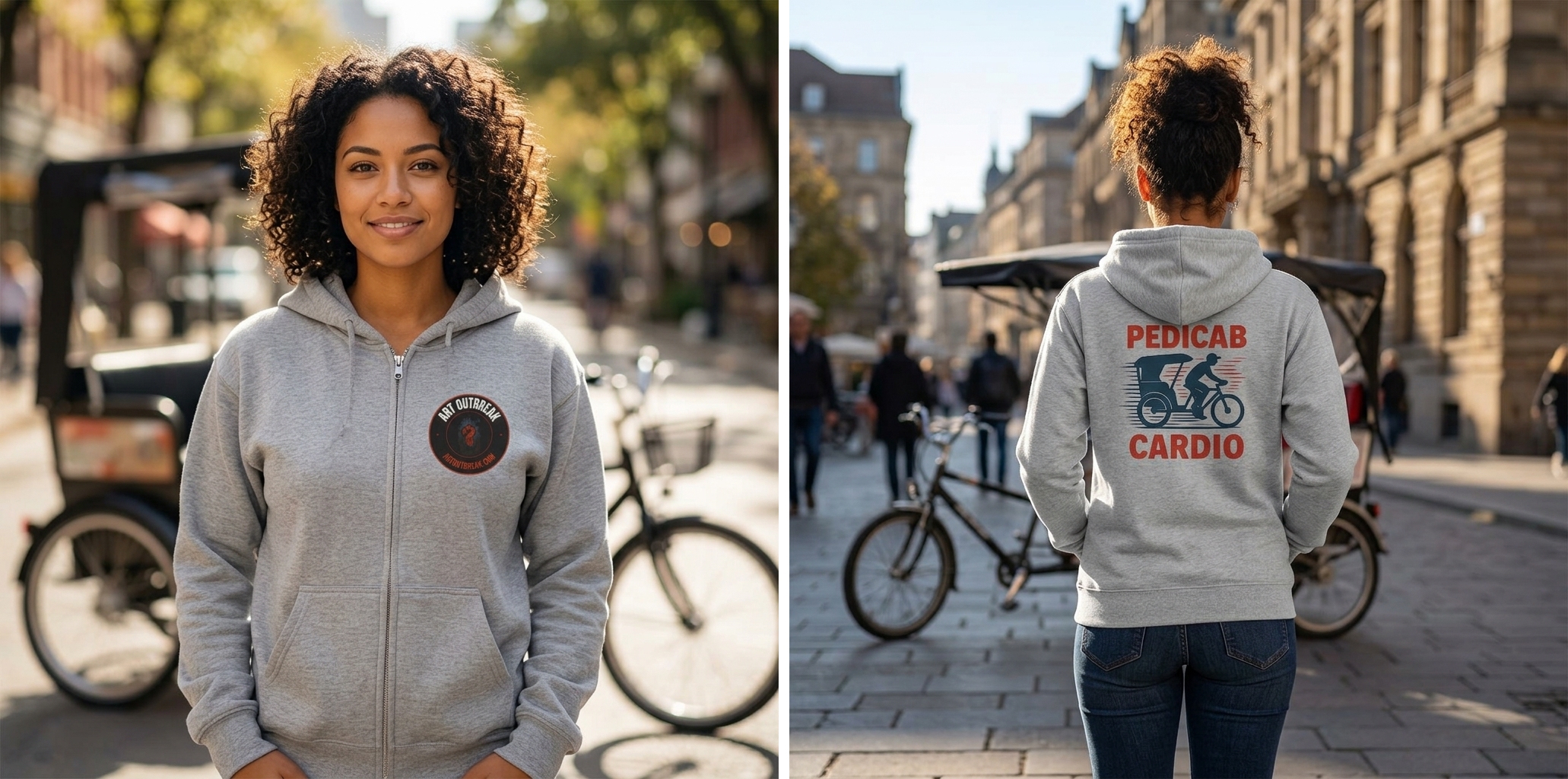 Pedicab Cardio Hoodie lifestyle photo