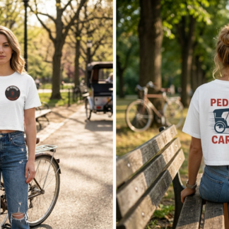 Pedicab Cardio Crop Tee lifestyle photo