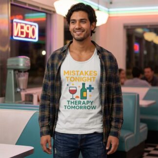 Mistakes Tonight Therapy Tomorrow Tank Top lifestyle photo