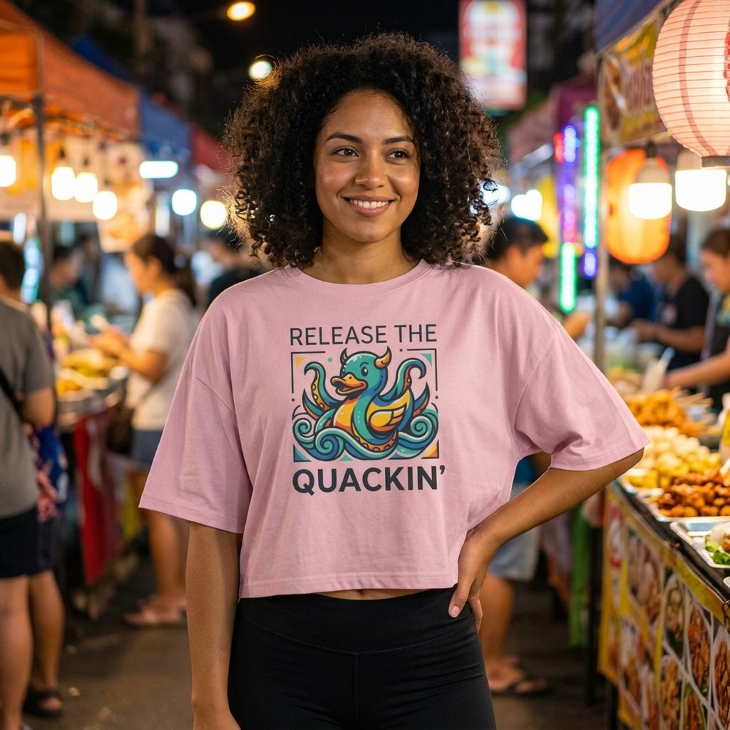 Release the Quackin' rubber duck illustration Tee lifestyle photo
