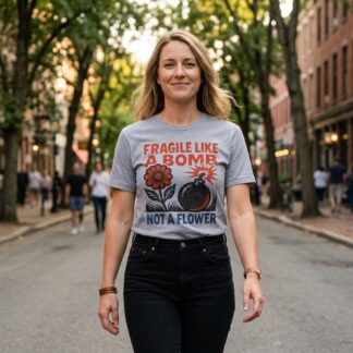 Fragile Like a Bomb Not a Flower T-Shirt lifestyle photo
