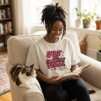 Hot and Slightly Feral tee lifestyle photo