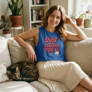 Hot and Slightly Feral sleeveless crop top lifestyle photo