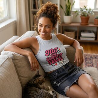 Hot and Slightly Feral micro rib racerback tank top lifestyle photo