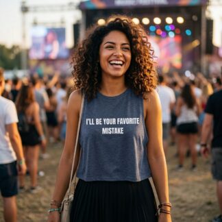 I'll Be Your Favorite Mistake sleeveless crop top lifestyle photo