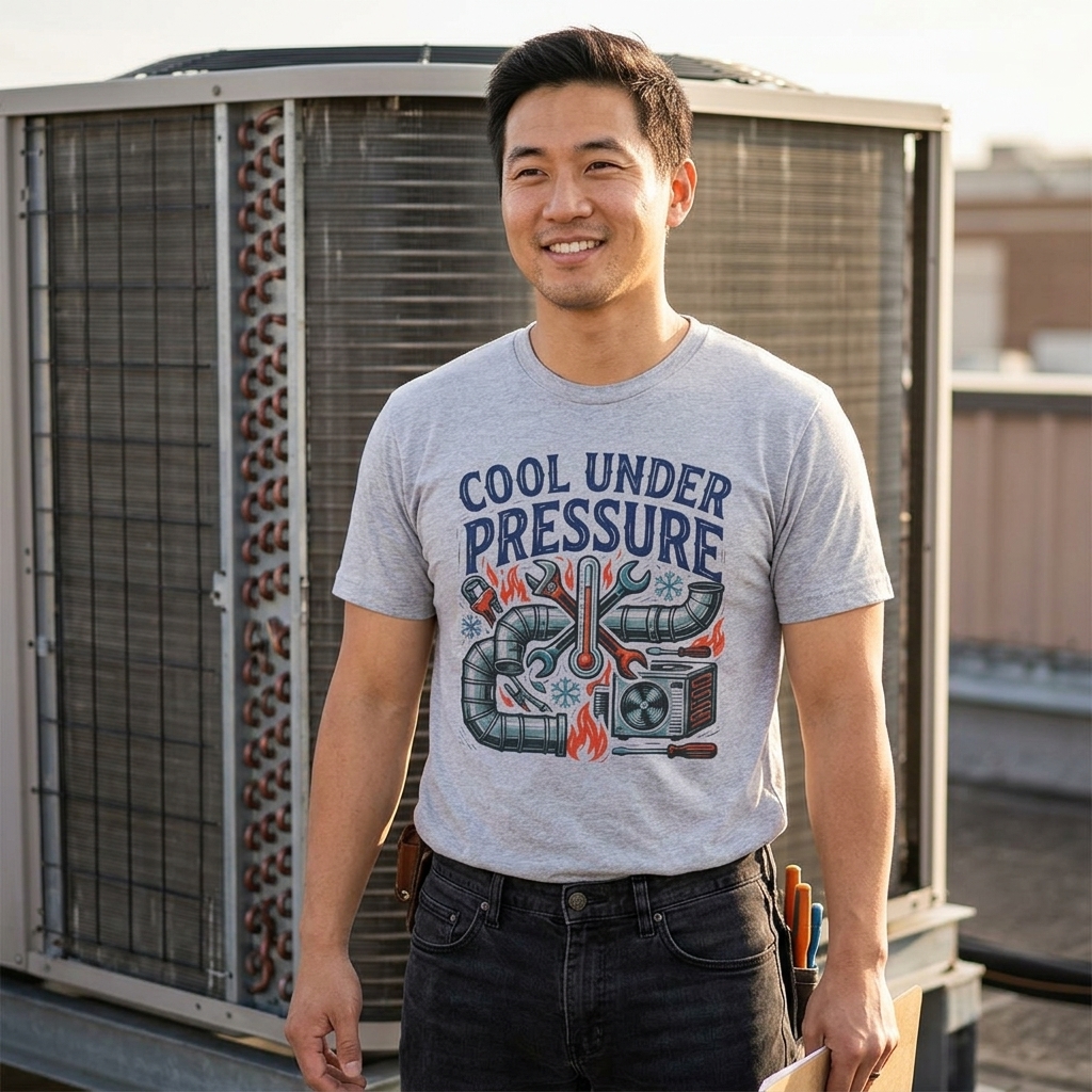 Cool Under Pressure HVAC T-Shirt | Air Conditioning Technician Tee