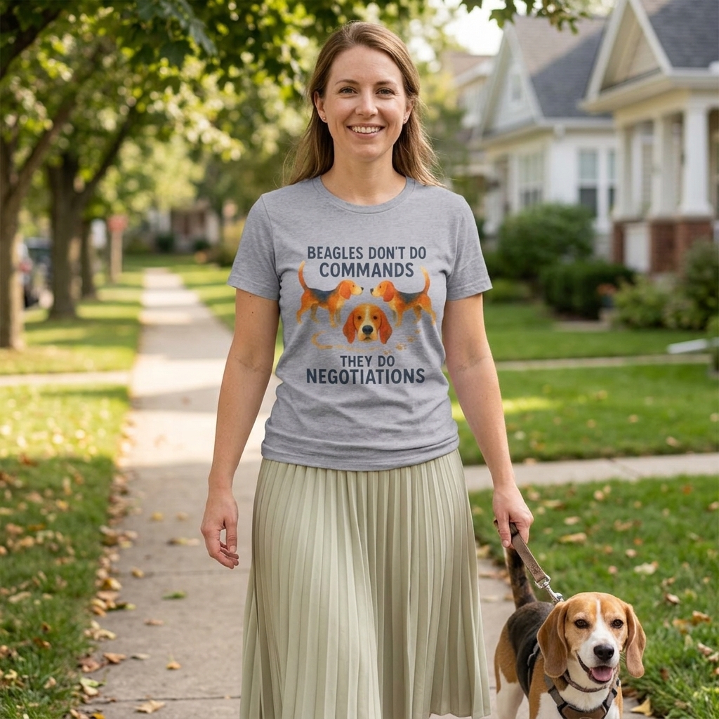 Beagles Don’t Do Commands They Do Negotiations T-Shirt | Beagle Dog Tee