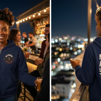 Never Fake An Orgasm hoodie lifestyle photo