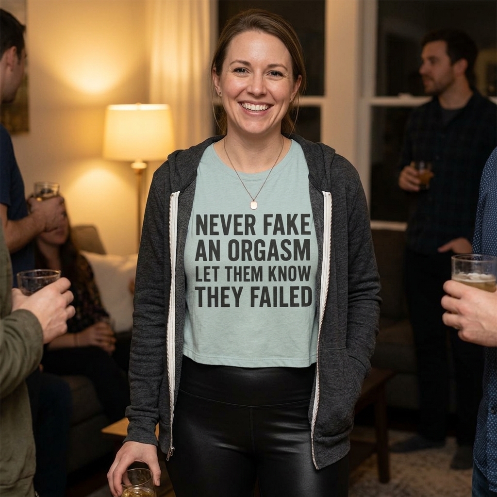 Never Fake An Orgasm Let Them Know They Failed Crop Top lifestyle photo