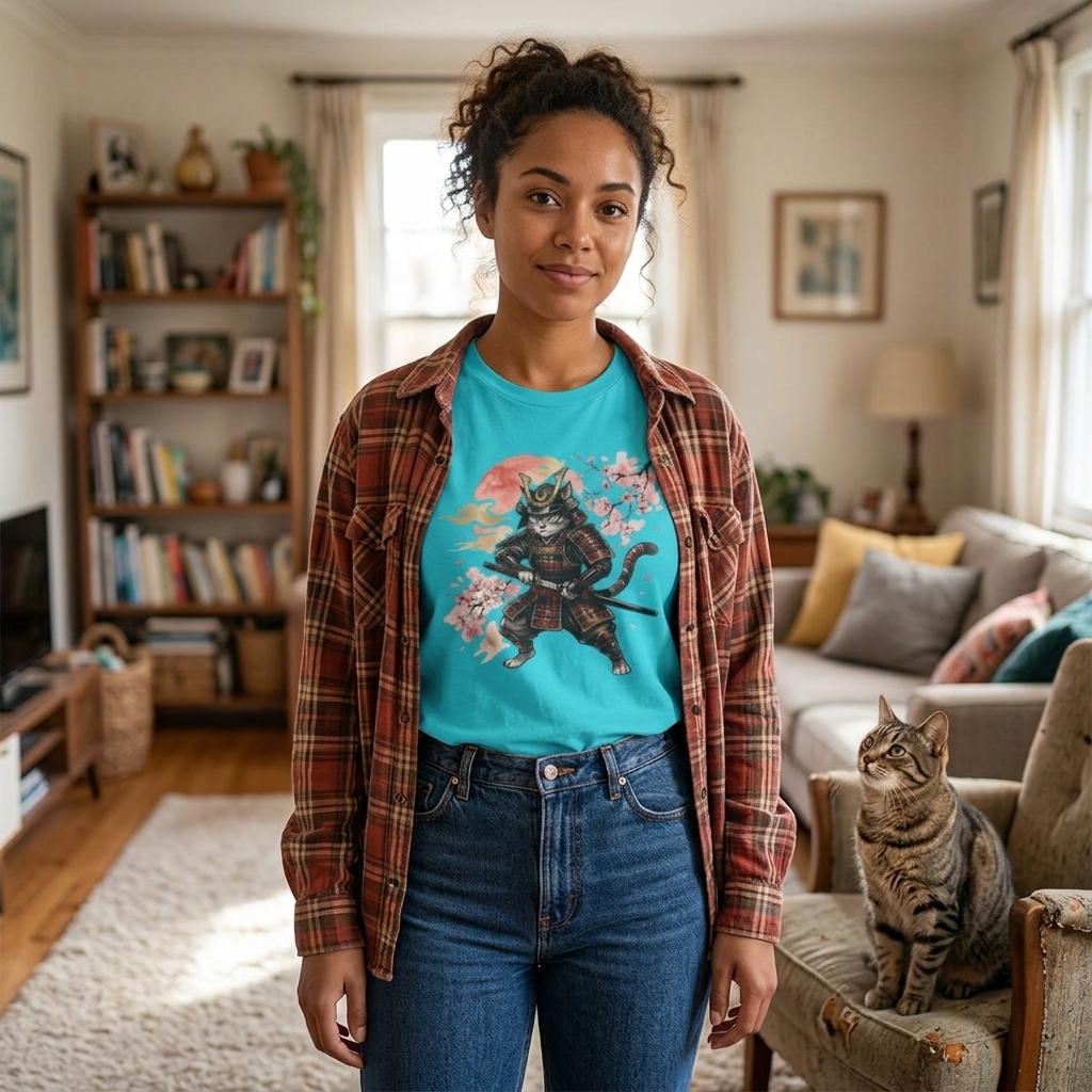 Samurai Cat Shirt | Tee & Hoodie Styles