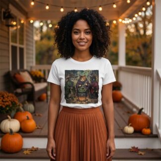 Witch Cat Coven tee lifestyle photo