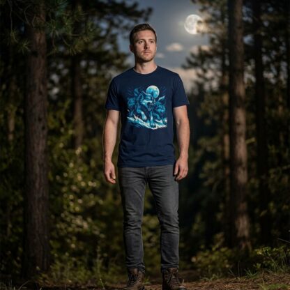 Howling Blue Wolves T-Shirt lifestyle photo