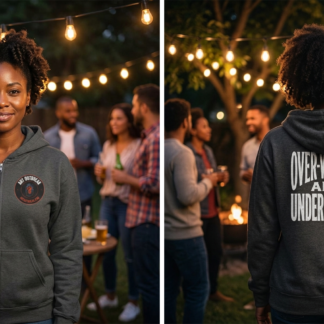 Over-Worked and Under-F*cked Zip Hoodie lifestyle photo