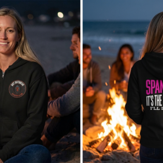Spank Me It's The Only Way I'll Learn zip hoodie lifestyle photo