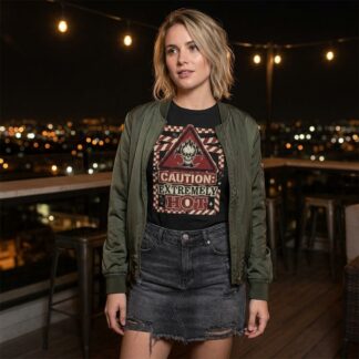 Caution Extremely Hot Shirt lifestyle photo