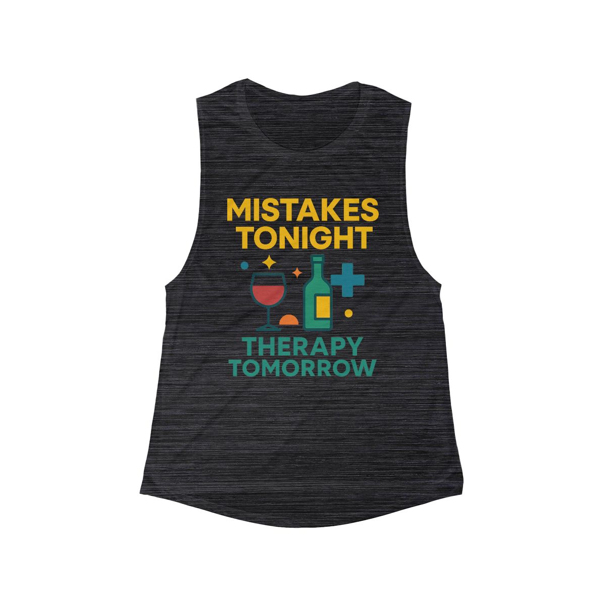 Mistakes Tonight Therapy Tomorrow Flowy Scoop Tank - Image 4